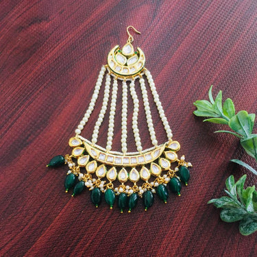 Kundan Emerald Pearl Passa Zayn Luxury Jewellery